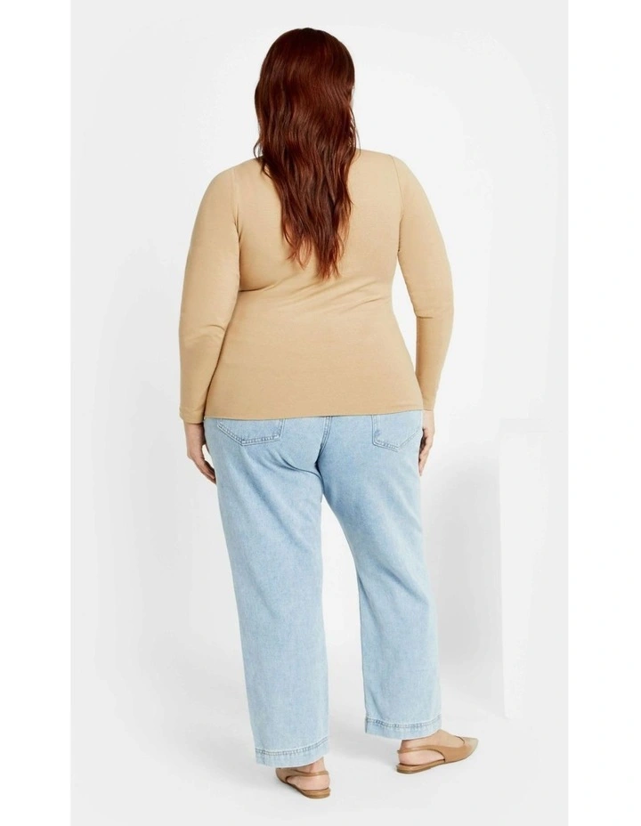 Plus Size Noa Top in Latte image 3