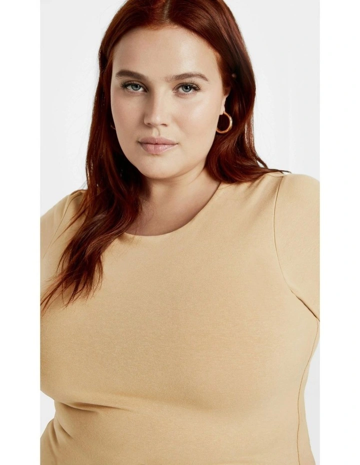 Plus Size Noa Top in Latte image 5
