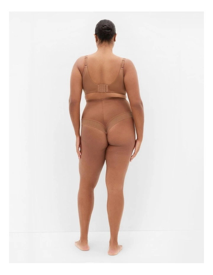Plus Size Smooth Control Thong in Bronze image 2