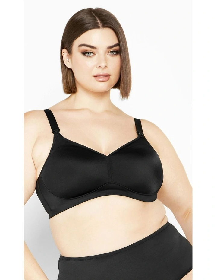 Wireless Maternity Bra in Black image 6