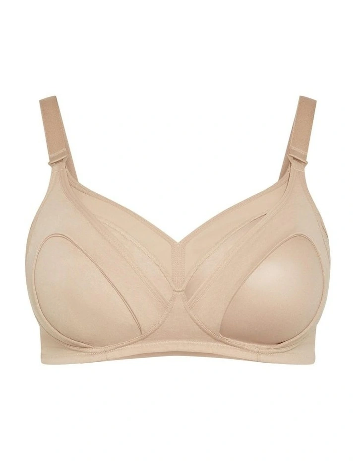 Wireless Maternity Bra in Latte image 5