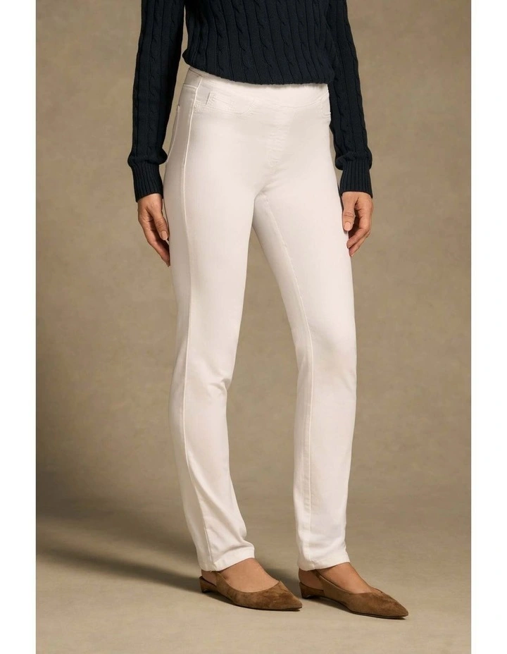 Bengajean(R) Full Length Straight Leg - White image 2