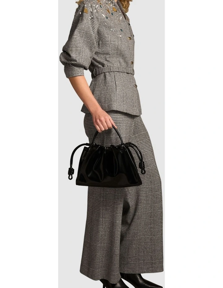 Sculpted Beaded Check Jacket - Glen Check image 3