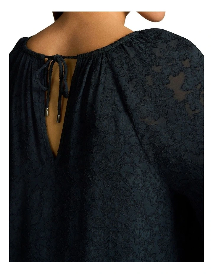 Cascading Georgette Blouse - Ink image 5