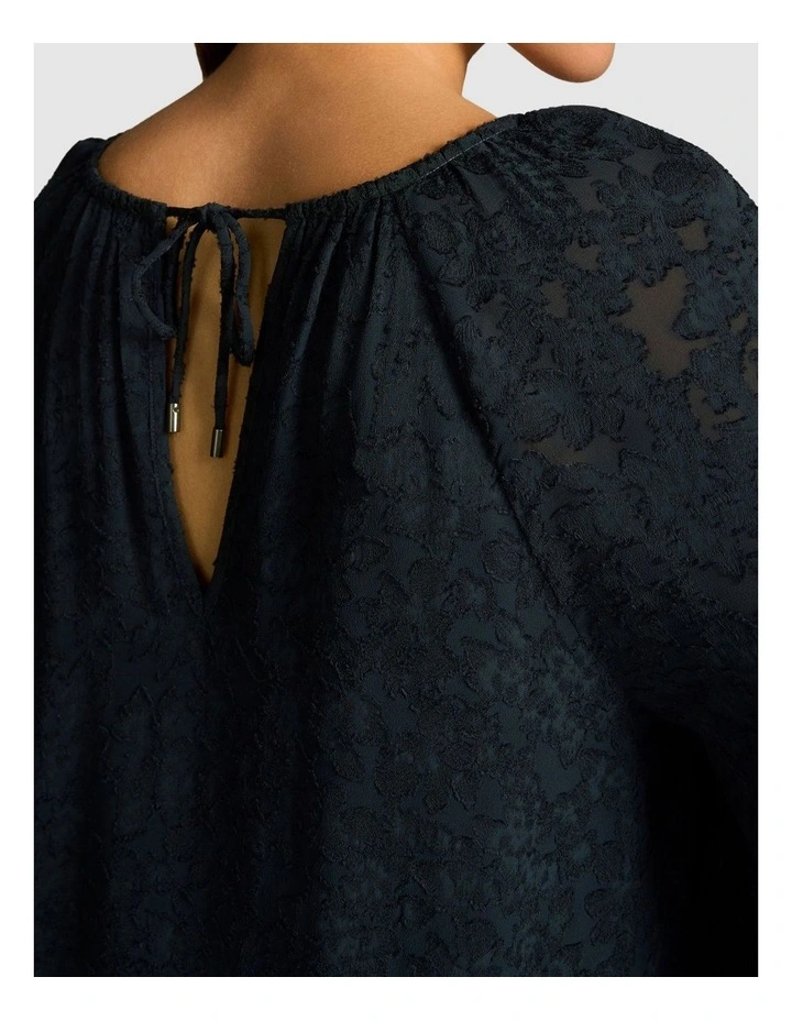 Cascading Georgette Blouse - Ink image 5