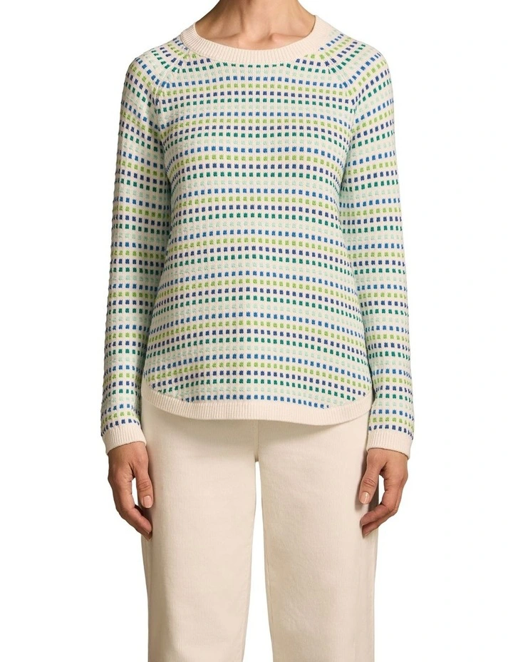 Jacquard Cotton Jumper - Multi-Colour Dot image 1