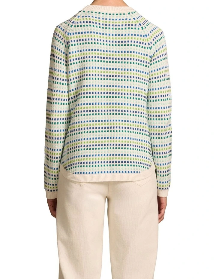 Jacquard Cotton Jumper - Multi-Colour Dot image 2