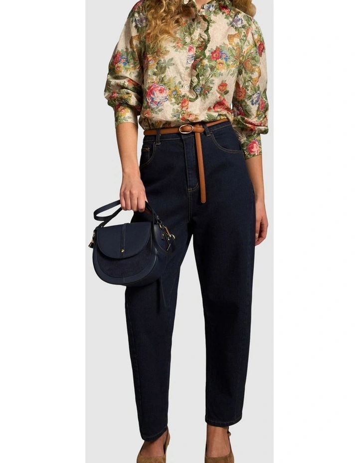 Ruffle Detail Shirt - Chateaux Print image 4