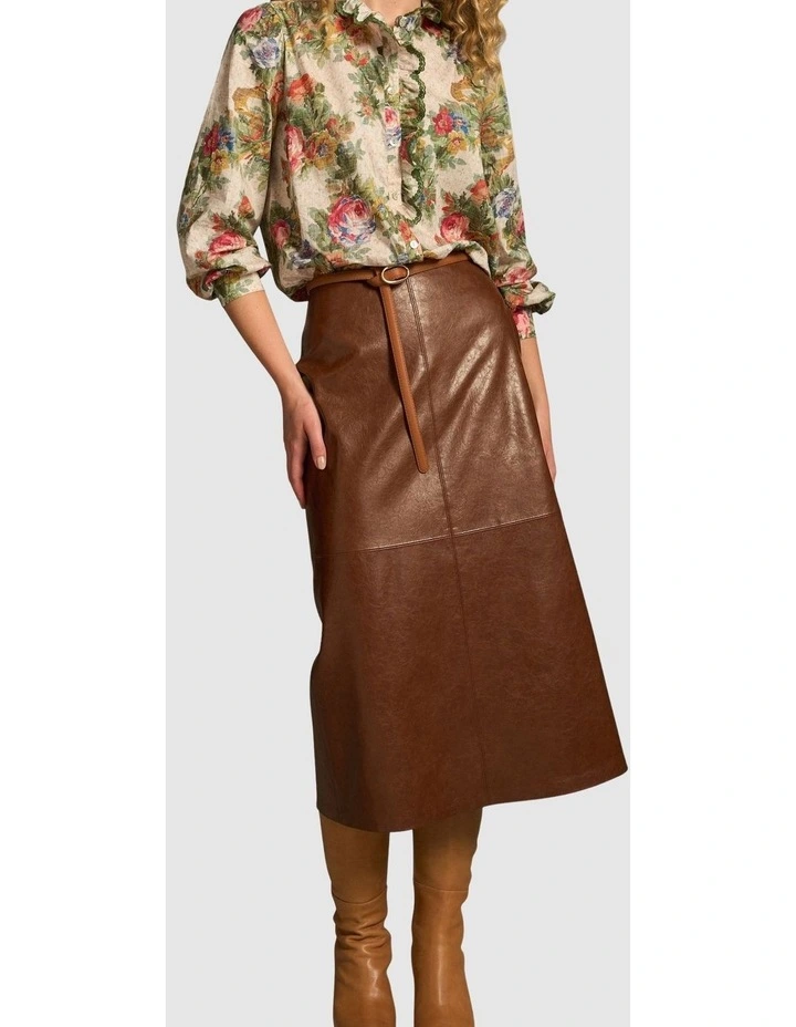 Ruffle Detail Shirt - Chateaux Print image 5