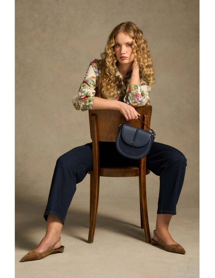 Ruffle Detail Shirt - Chateaux Print image 6