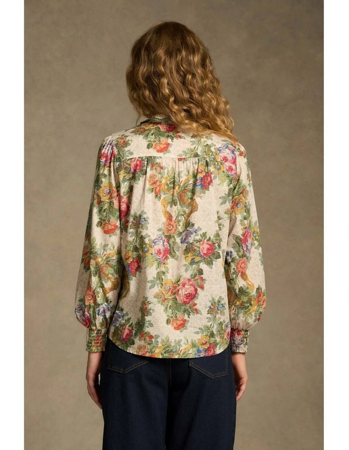 Ruffle Detail Shirt - Chateaux Print image 7
