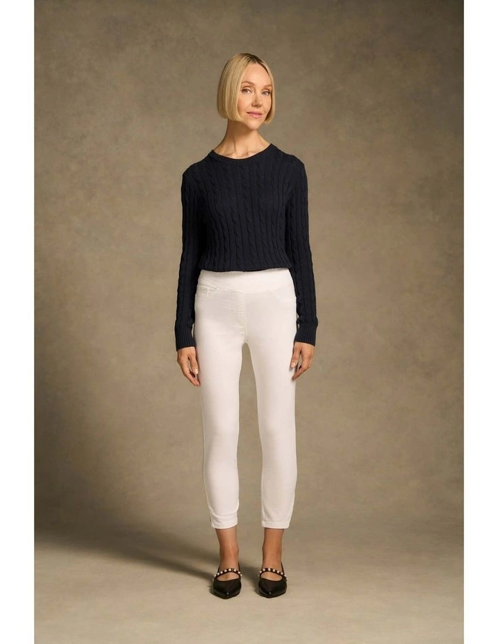 Bengajean(R) 3/4 Slim Leg - White image 5