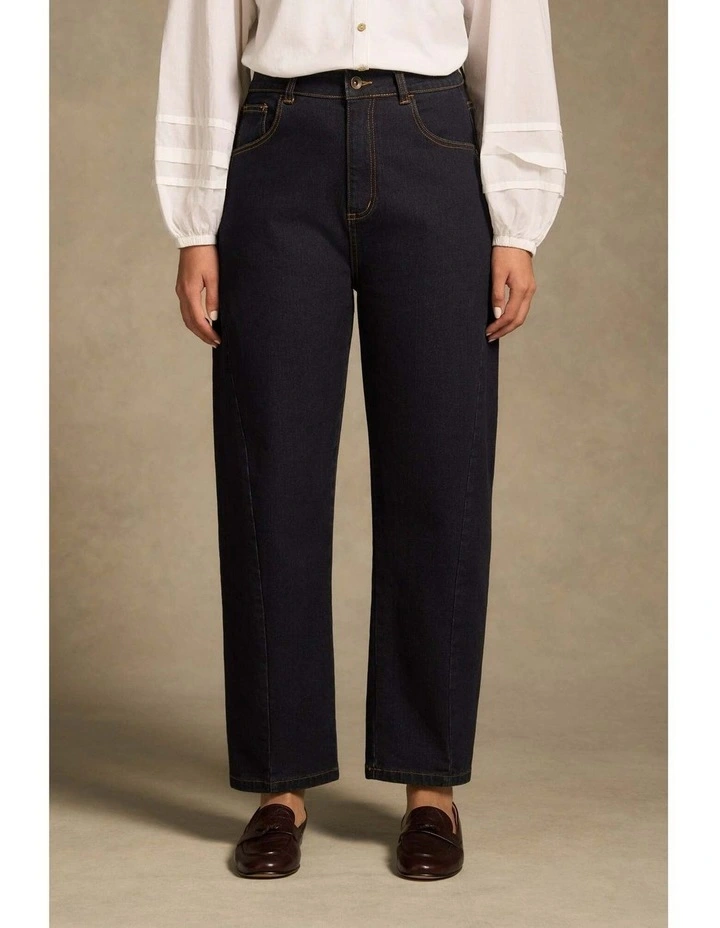 Barrel Leg Jean - Dark Denim image 1