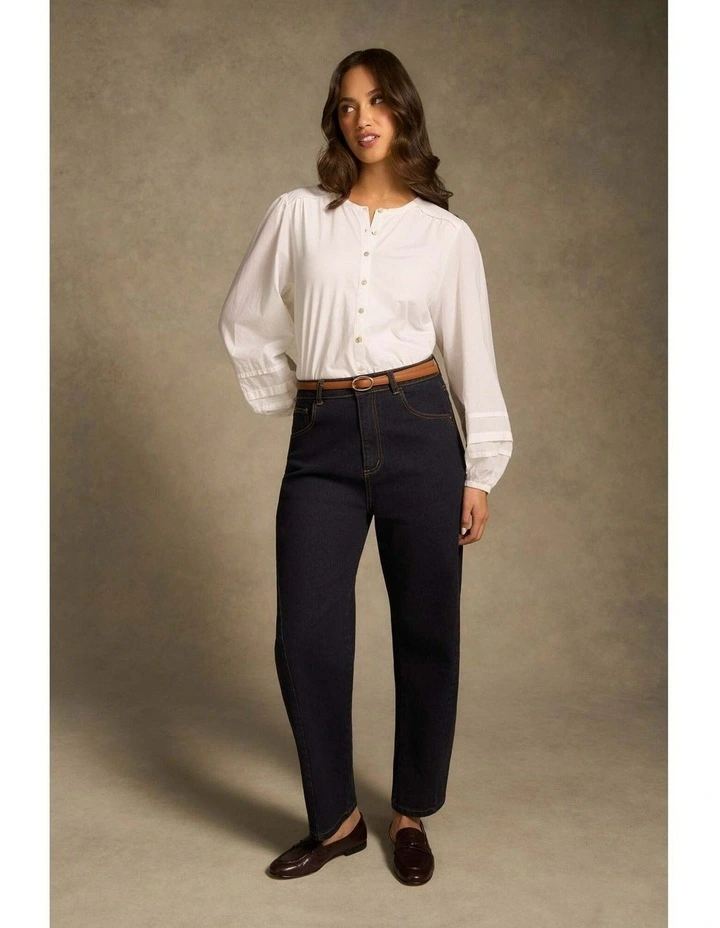Barrel Leg Jean - Dark Denim image 2