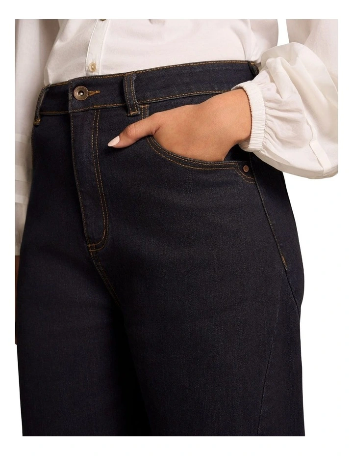 Barrel Leg Jean - Dark Denim image 3