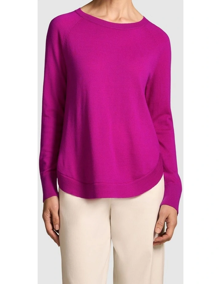 Extra Fine Merino Jumper - Fuchsia image 1