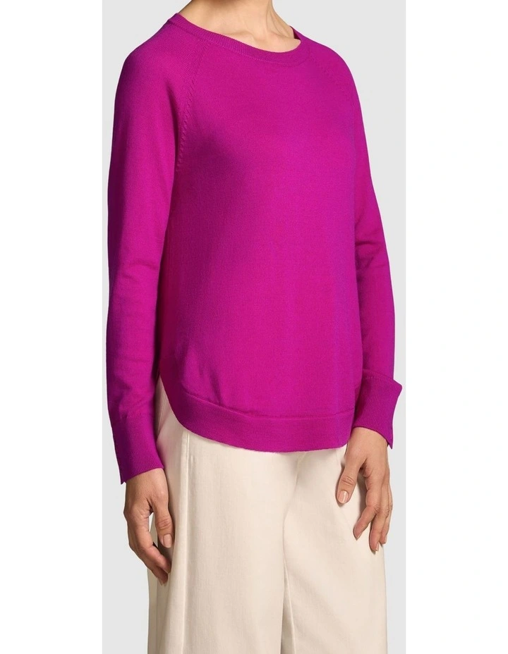 Extra Fine Merino Jumper - Fuchsia image 6