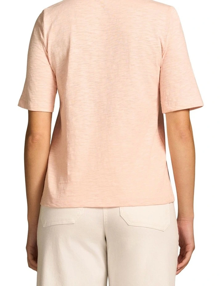 Applique Half Sleeve Tee - Ballet Slipper image 2