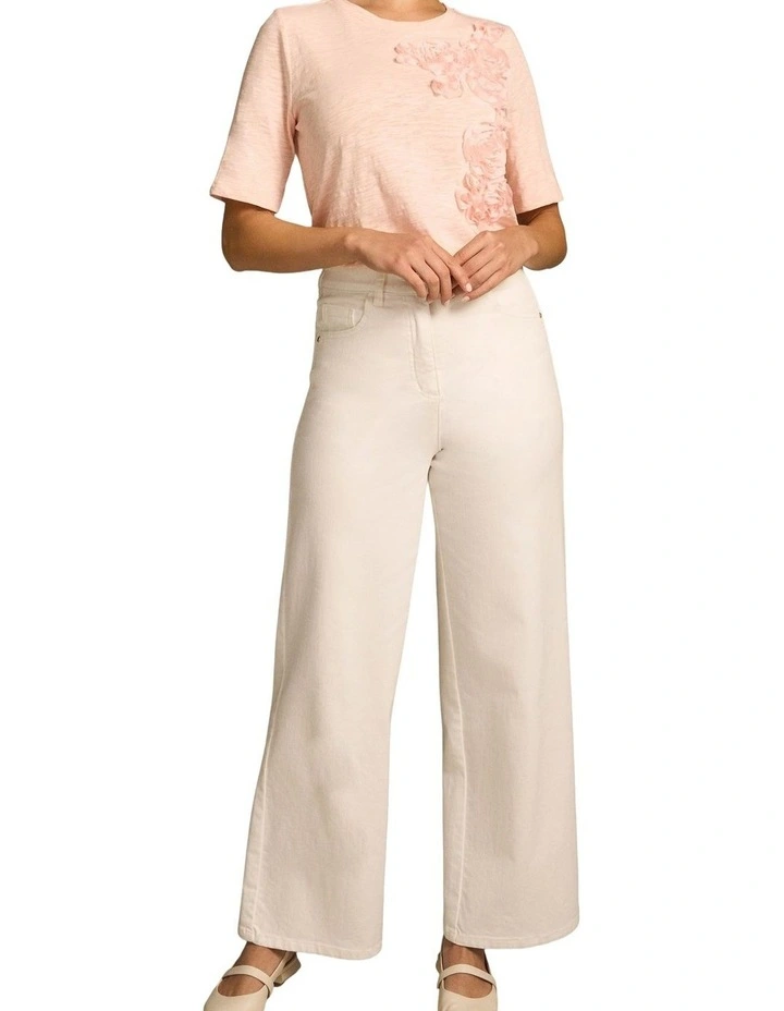 Applique Half Sleeve Tee - Ballet Slipper image 4