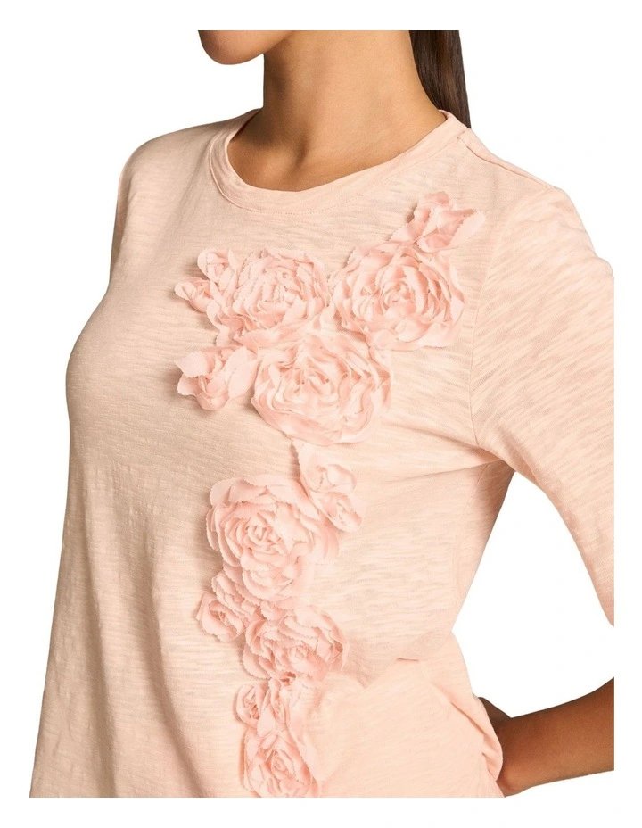 Applique Half Sleeve Tee - Ballet Slipper image 5