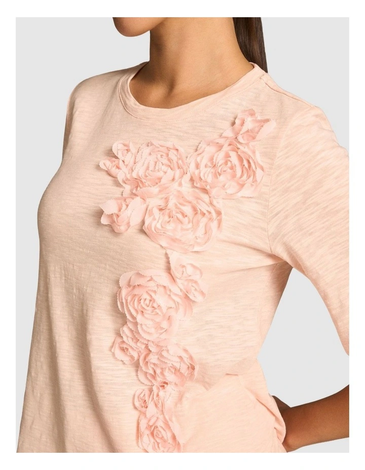 Applique Half Sleeve Tee - Ballet Slipper image 5