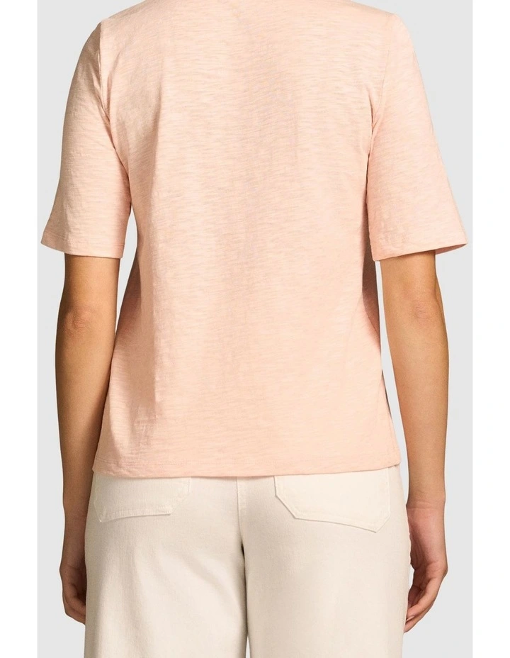 Applique Half Sleeve Tee - Ballet Slipper image 6