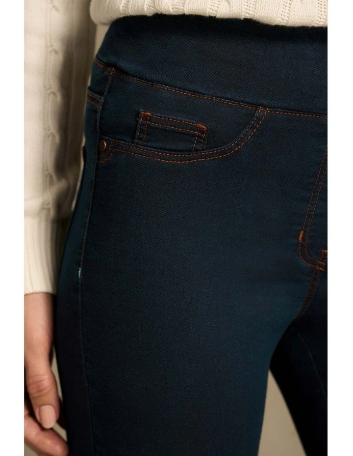 Bengajean(R) Good Earth Cotton(R) 7/8 Skinny Leg - Clean Denim Blue image 3