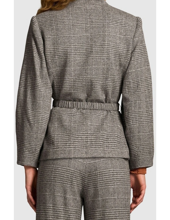 Sculpted Check Jacket - Glen Check image 2
