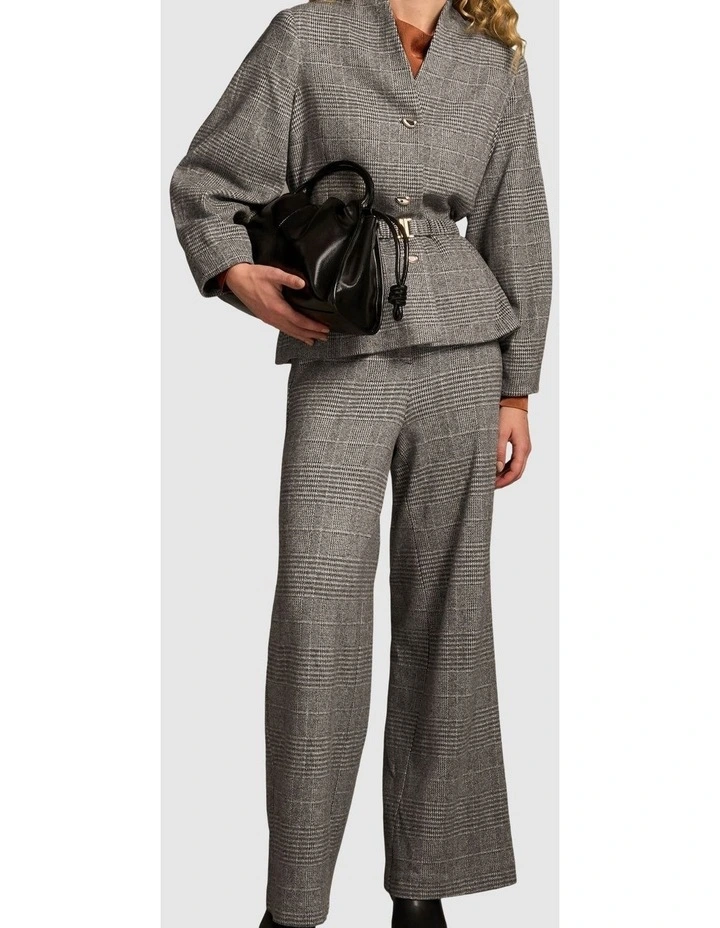 Sculpted Check Jacket - Glen Check image 3