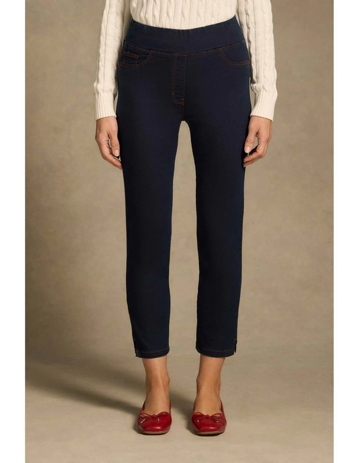 Bengajean(R) Good Earth Cotton(R) 3/4 Slim Leg - Clean Denim Blue image 1