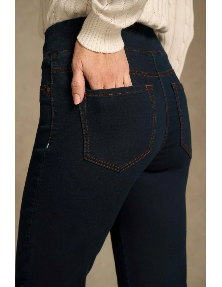 Bengajean(R) Good Earth Cotton(R) 3/4 Slim Leg - Clean Denim Blue image 4