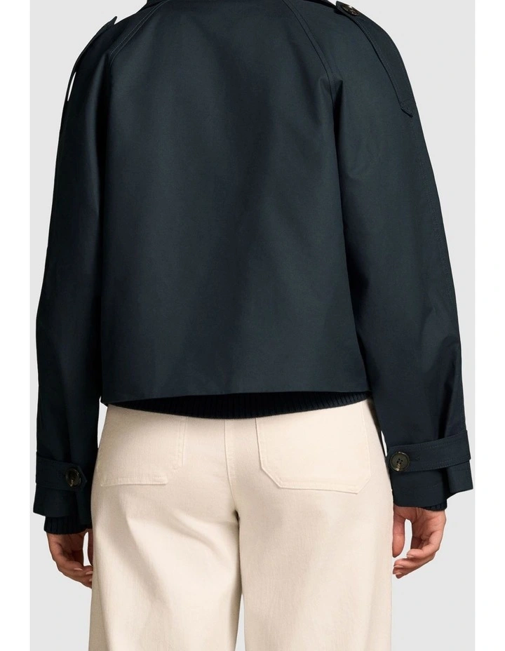 Crop Trench Coat - Ink image 2