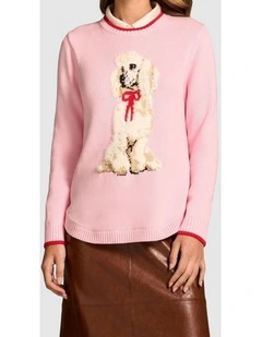 Knitted Poodle Jumper - Chienne Print