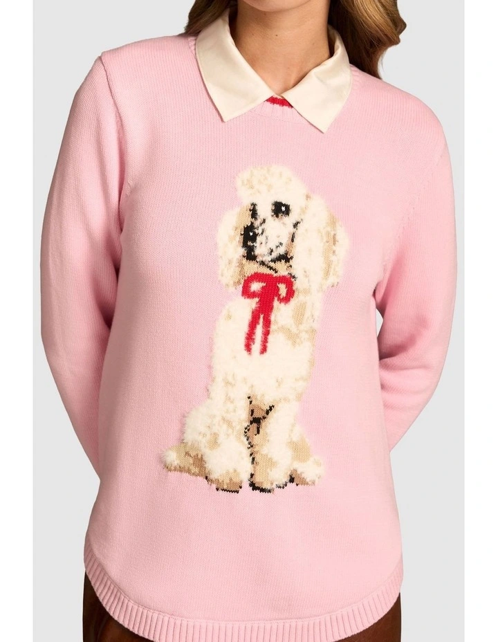 Knitted Poodle Jumper - Chienne Print image 4
