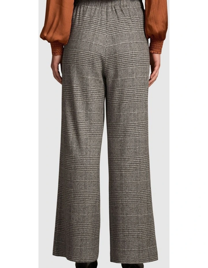 Wide Leg Check Pant - Glen Check image 2