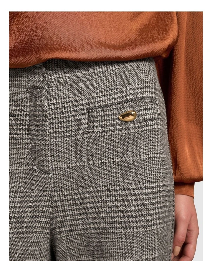 Wide Leg Check Pant - Glen Check image 3