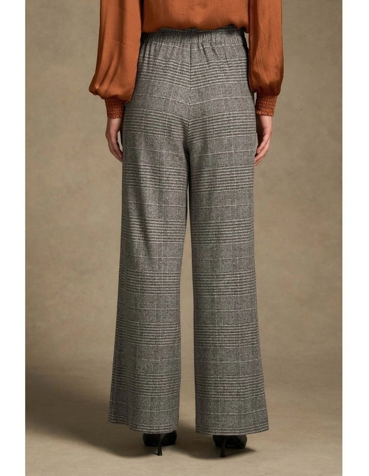 Wide Leg Check Pant - Glen Check image 5