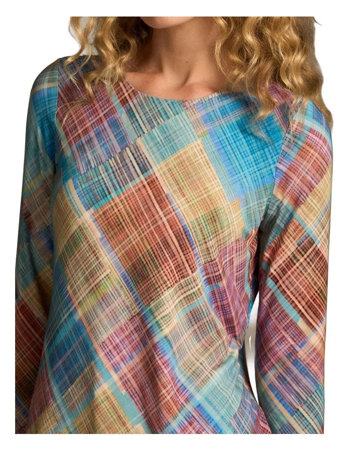 Double Layer Long Sleeve T-Shirt - Plaid image 4