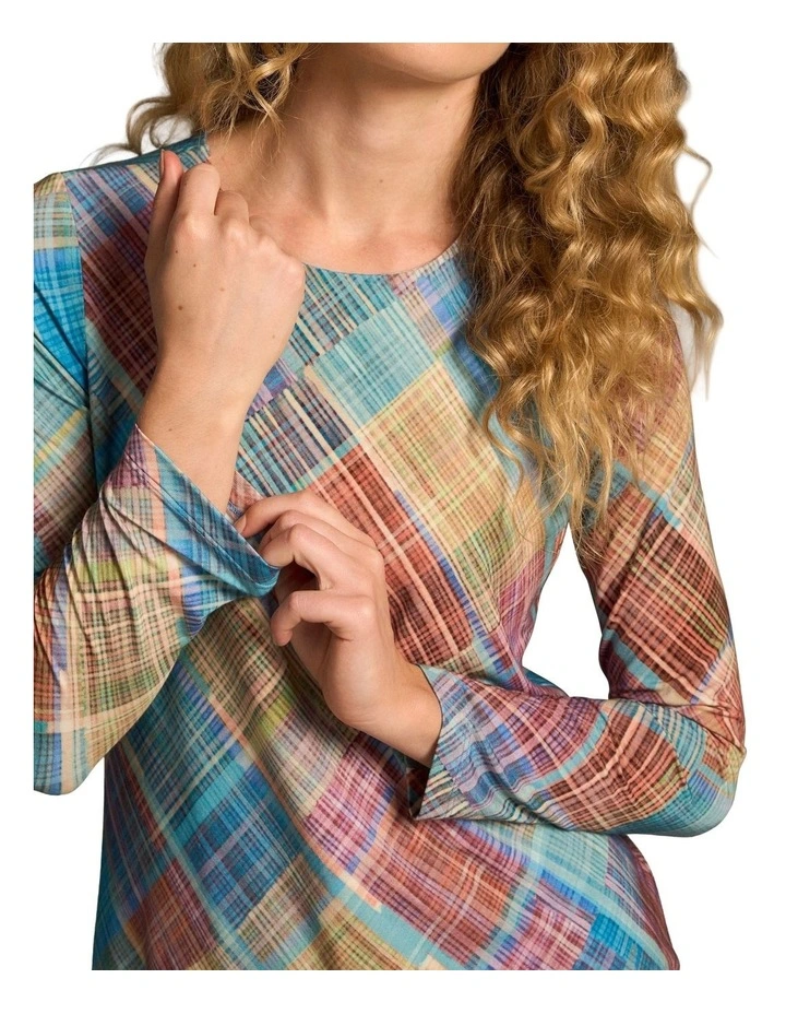 Double Layer Long Sleeve T-Shirt - Plaid image 5