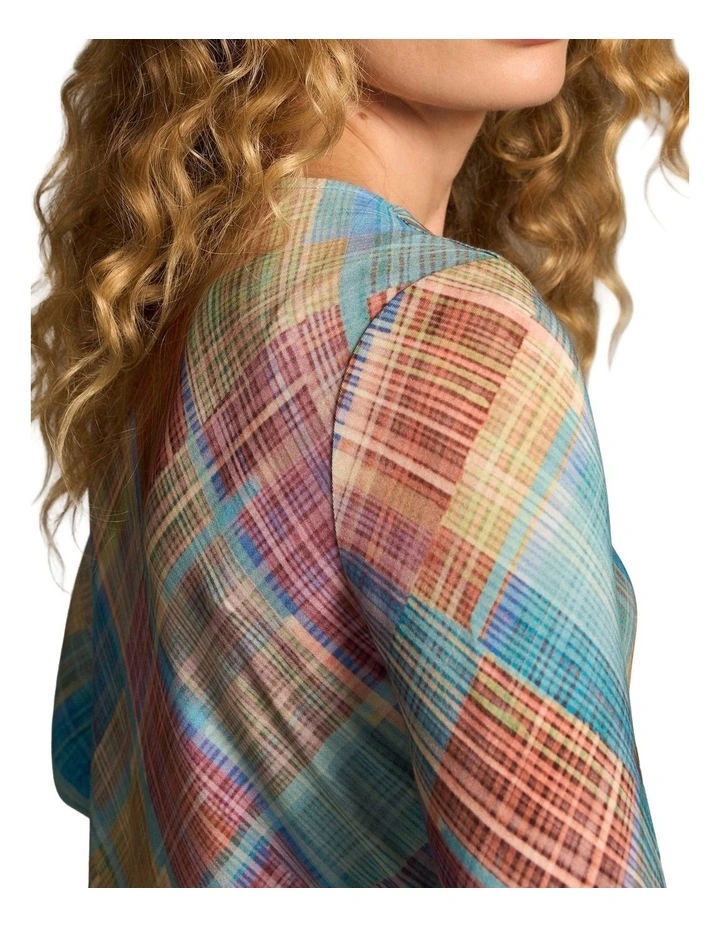 Double Layer Long Sleeve T-Shirt - Plaid image 6