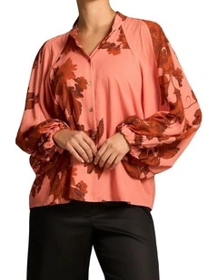 Panelled Raglan Shirt - Sienna Floral Print
