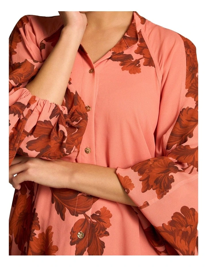 Panelled Raglan Shirt - Sienna Floral Print image 4
