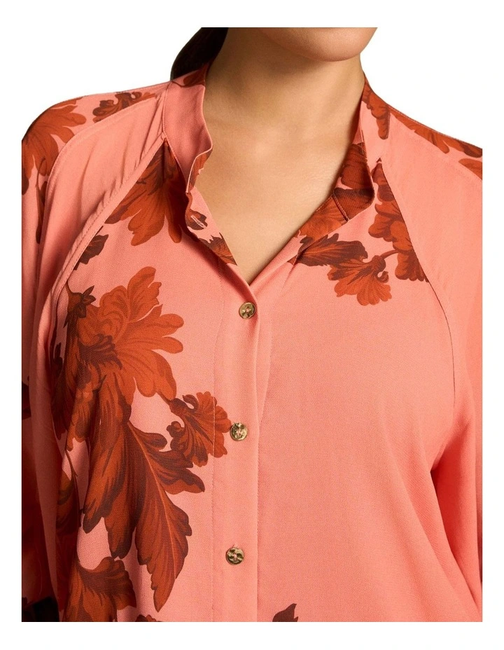 Panelled Raglan Shirt - Sienna Floral Print image 5