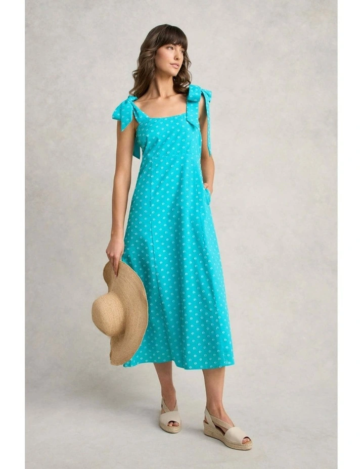 A-Line Maxi Dress - Turquoise image 3