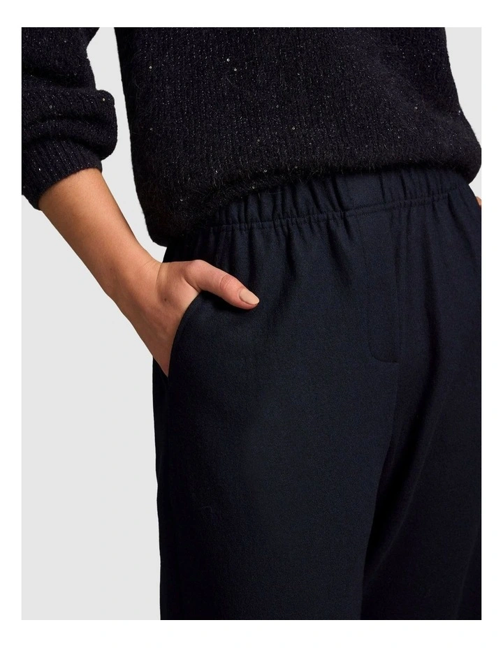 7/8th Boiled Wool Pant - Indigo image 4