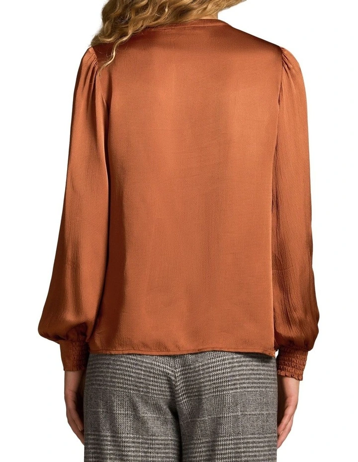 Draped Blouse - Russet image 2