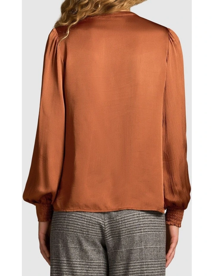 Draped Blouse - Russet image 2