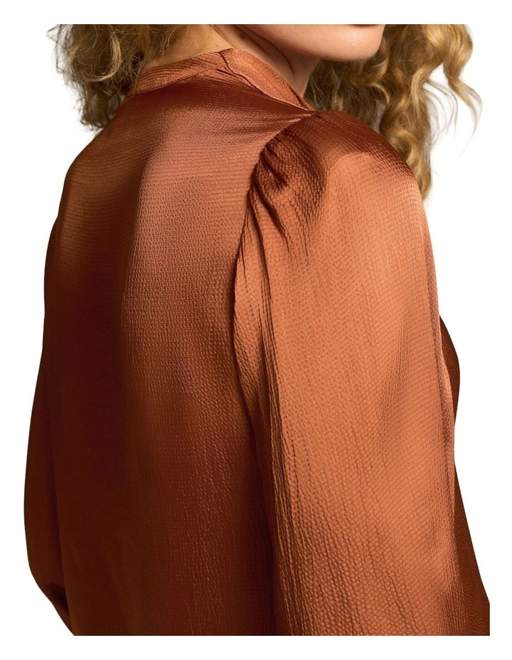 Draped Blouse - Russet image 5