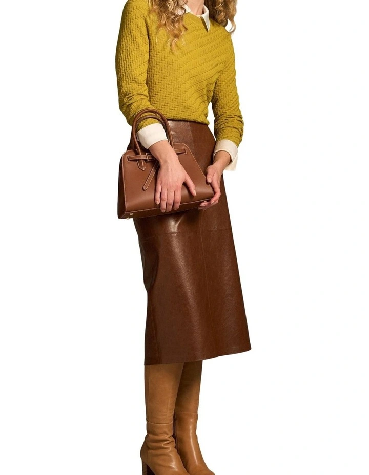 Merino Textured Long Sleeve Knit - Mustard image 3