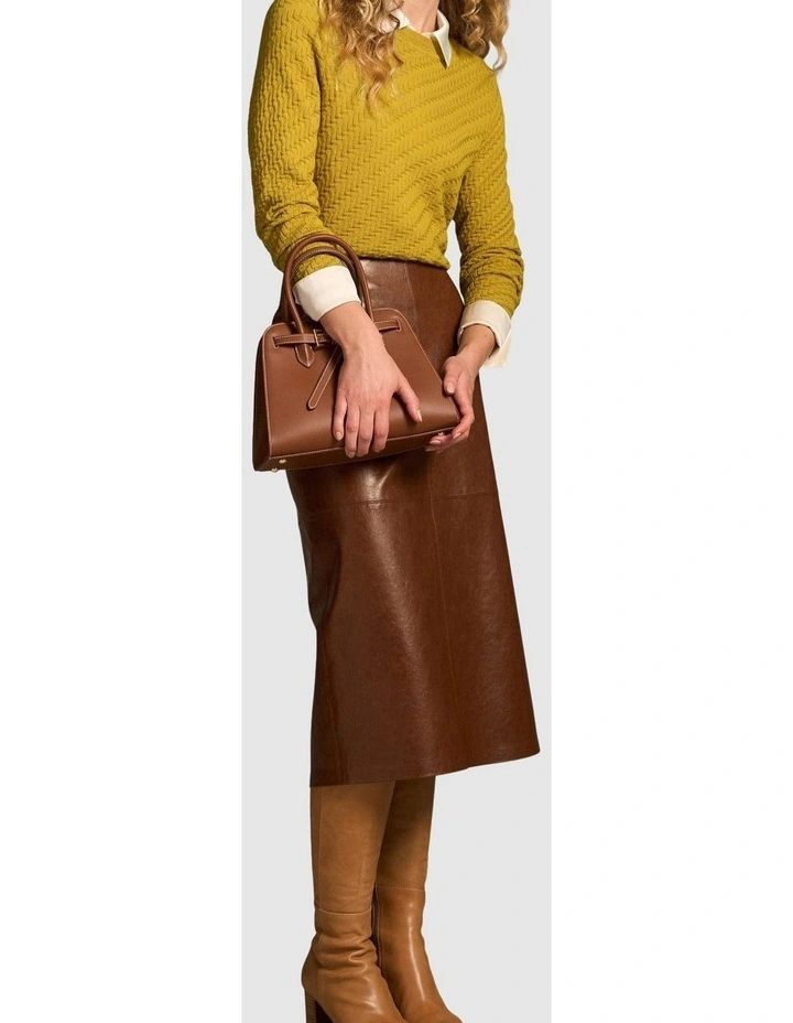 Merino Textured Long Sleeve Knit - Mustard image 3